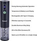 Electric Wine Opener Set with Base – Rechargeable Wine Bottle Opener with Foil Cutter, Wine Aerator and Wine Stoppers – Wine Accessories Gift for Wine Lovers