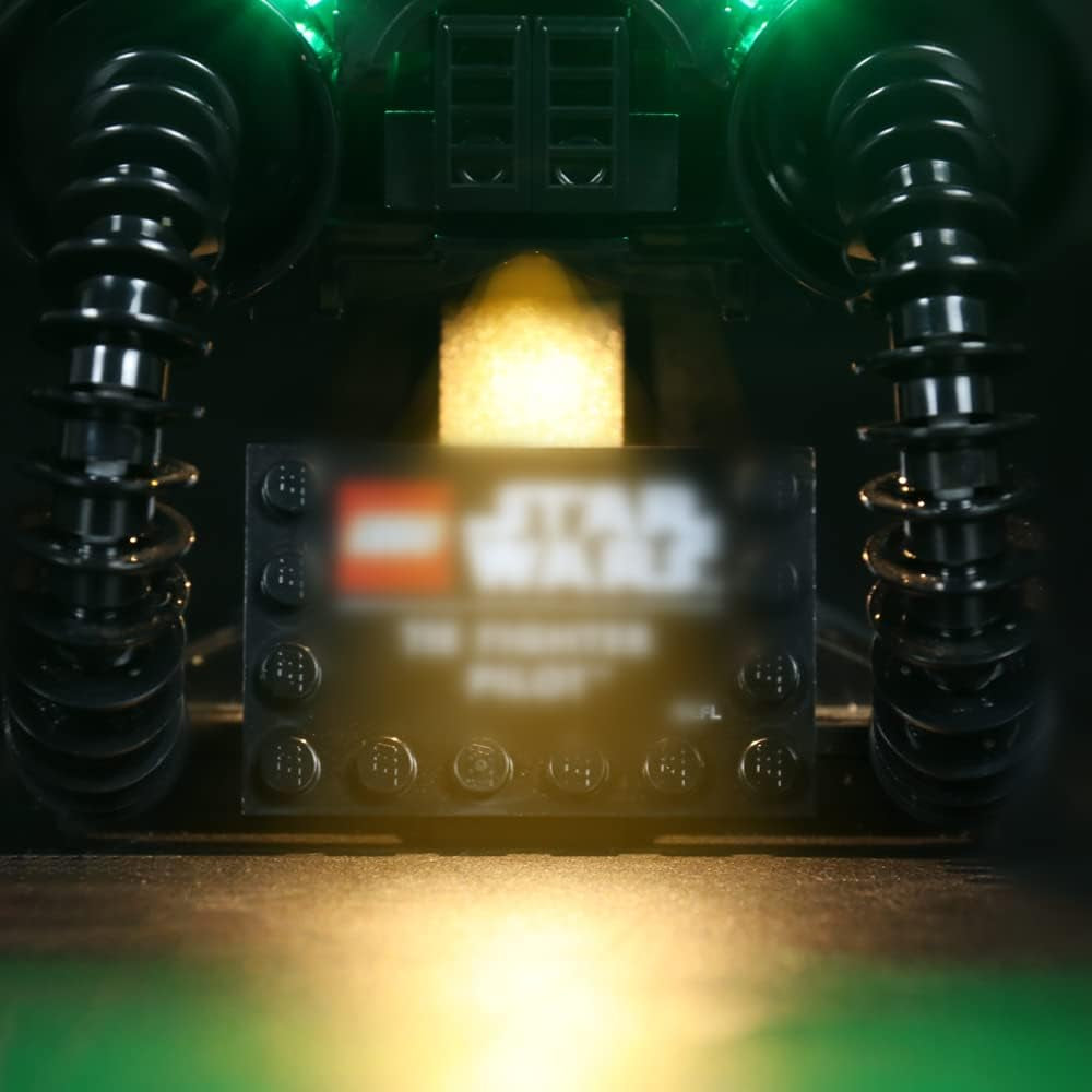 Voice Control Lighting Kit for Lego Tie Fighter Pilot 75274 Light Kit for Lego Tie Fighter Helmet Light Set Compatible with Lego 75274 (NOT Included the Lego Sets)