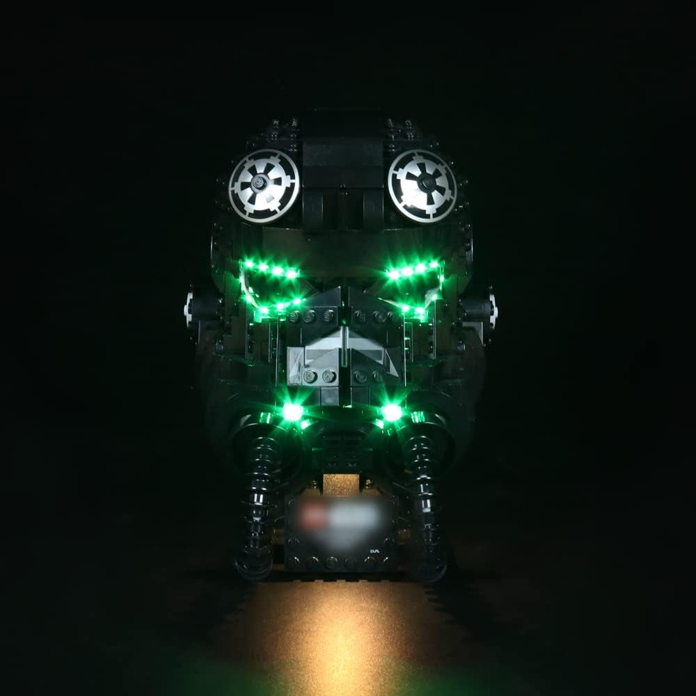 Voice Control Lighting Kit for Lego Tie Fighter Pilot 75274 Light Kit for Lego Tie Fighter Helmet Light Set Compatible with Lego 75274 (NOT Included the Lego Sets)