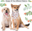 Dog Bandanas, Dog Scarf, Puppy Bandana, Dog Bandanas for Medium Size Dogs, Dog Bandana Accessories for Small Dogs, Personalized Adjustable Flower Pet Dog Bandana Handkerchiefs Triangle Bibs, 2 Pack
