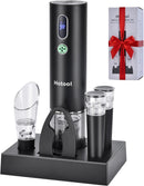 Electric Wine Opener Set with Base – Rechargeable Wine Bottle Opener with Foil Cutter, Wine Aerator and Wine Stoppers – Wine Accessories Gift for Wine Lovers