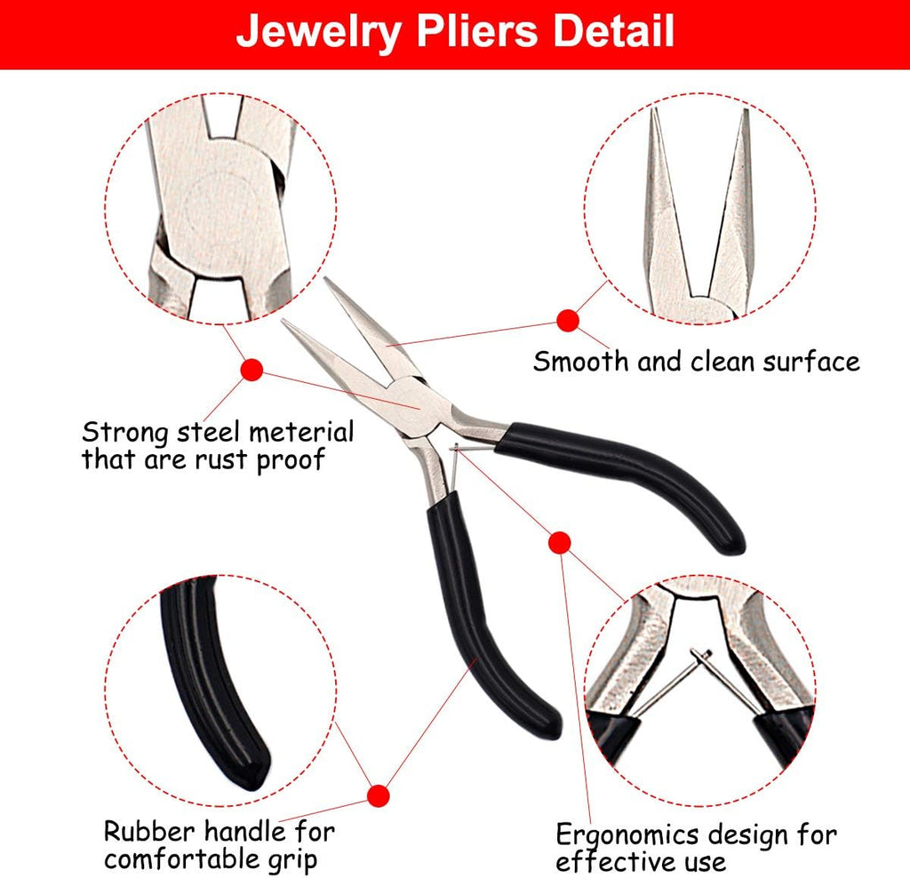 Jewelry Pliers - 8Pcs Jewelry Making Pliers Tools Kit - Pliers for Jewelry Making, Repair, Wire Wrapping, Crafts