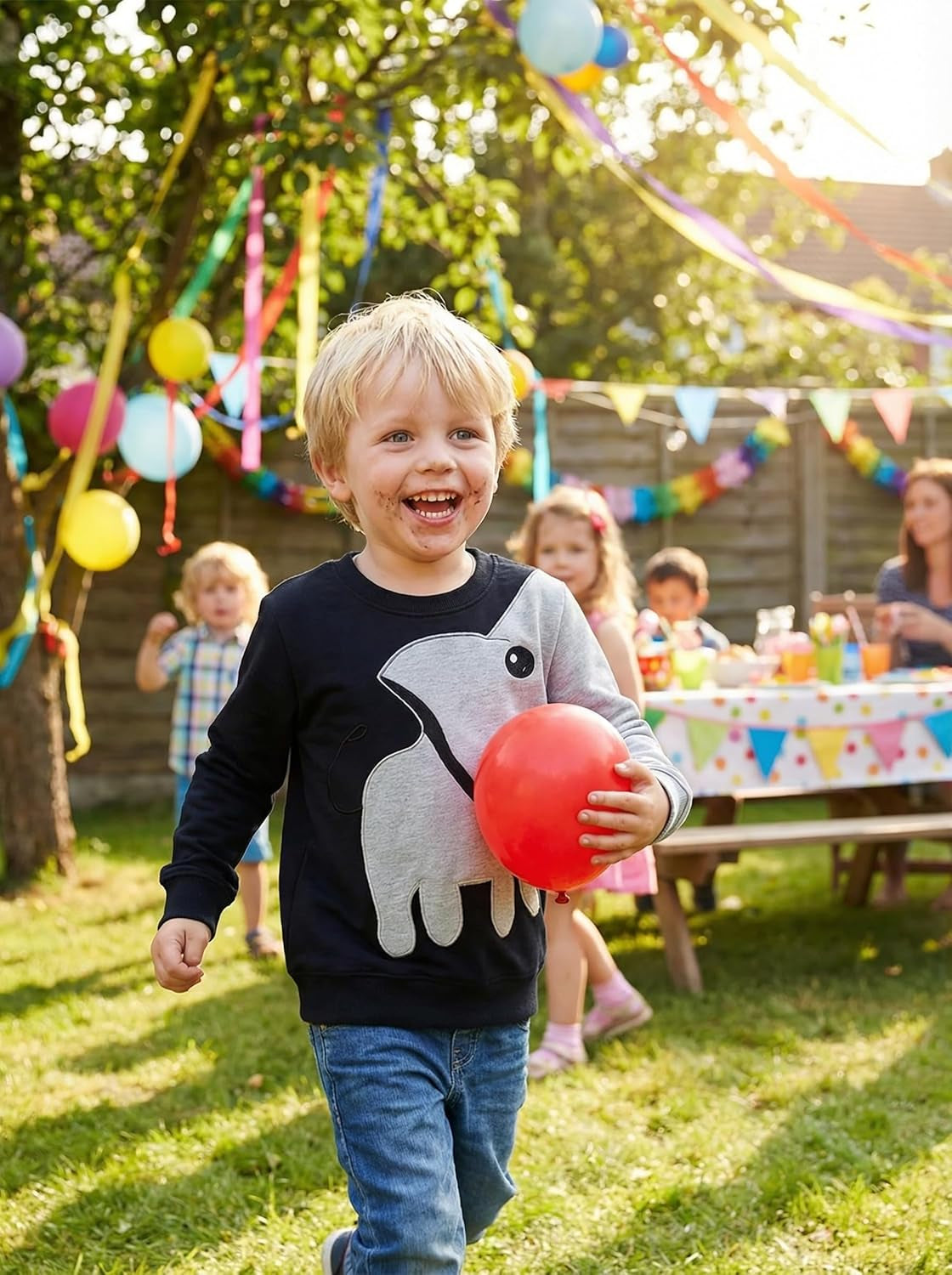 Boys Sweatshirts Cute Elephant Shirts Clothes Kids Pullover Hoodie Toddler Long Sleeve Cotton Sweatshirt Sweater